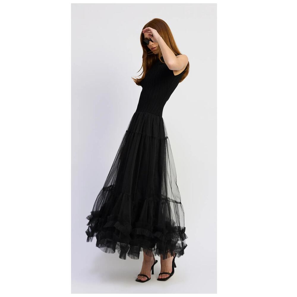 NEW En Saison Darcy Sleeveless Tulle Midi Dress Size Large - Picture 6 of 14